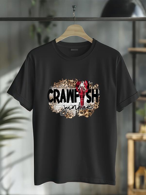 Cotton Crawfish Junkie Leopard Cajun Lobster 2022 - Adult & Kids T-Shirts, Sweatshirts & Hoodies apparel design preview 1