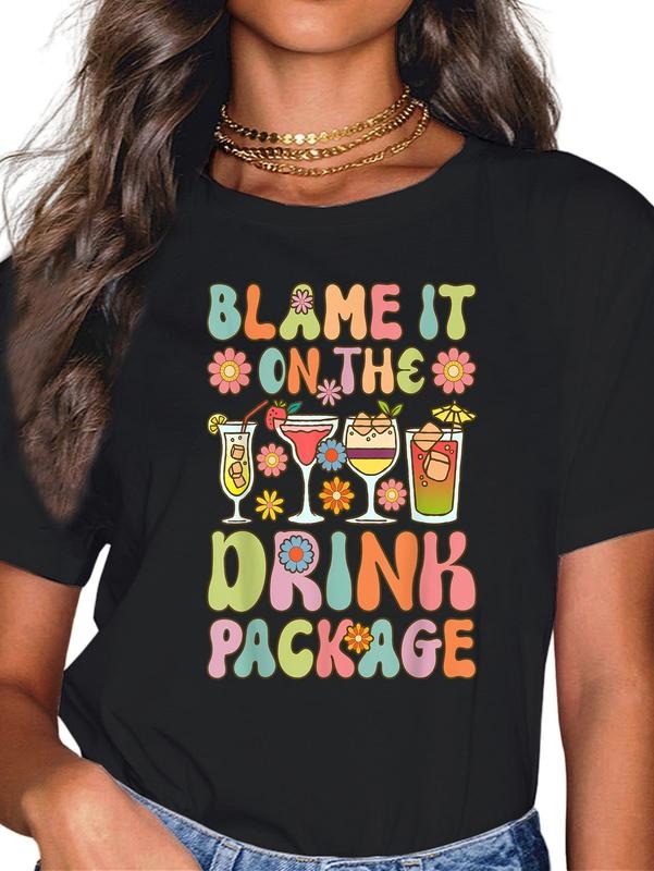 Cotton Cruise Vacation Cruising Drinking Blame Drink - Adult & Kids T-Shirts, Sweatshirts & Hoodies apparel design preview 1