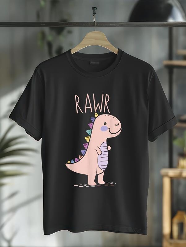 Cotton Cute Dinosaur Cartoon Casual - Adult & Kids T-Shirts, Sweatshirts & Hoodies apparel design preview 1