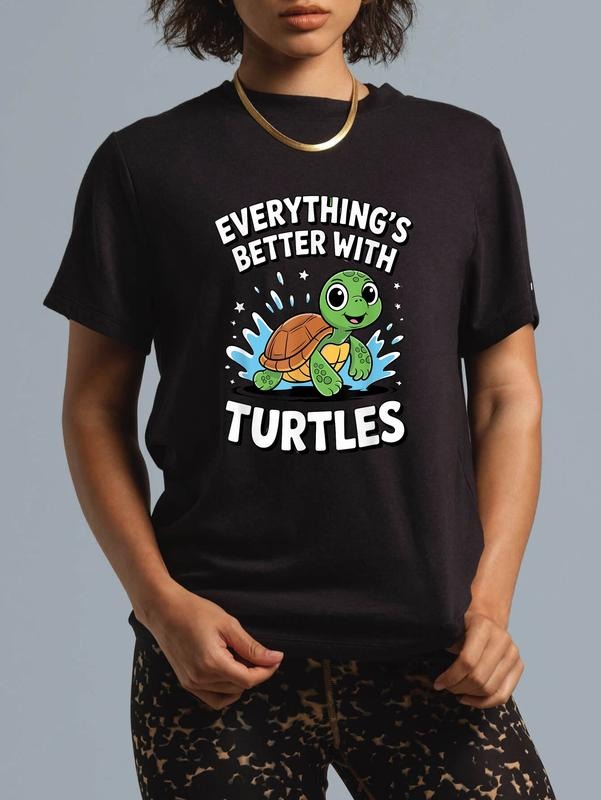 Cotton Cute Turtle Lover Turtles Casual - Adult & Kids T-Shirts, Sweatshirts & Hoodies apparel design preview 1