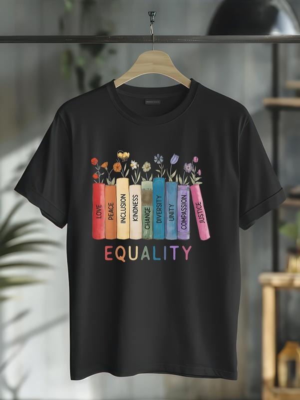Cotton Floral Book Equality Human Rights Social - Adult & Kids T-Shirts, Sweatshirts & Hoodies apparel design preview 1