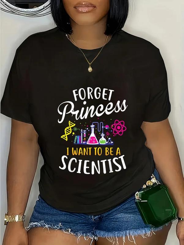 Cotton Forget Princess I Want Be Scientist Girl - Adult & Kids T-Shirts, Sweatshirts & Hoodies apparel design preview 1