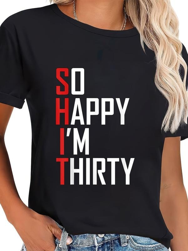 Cotton Funny 30th So Happy I'M Thirty 30 Year Old - Adult & Kids T-Shirts, Sweatshirts & Hoodies apparel design preview 1