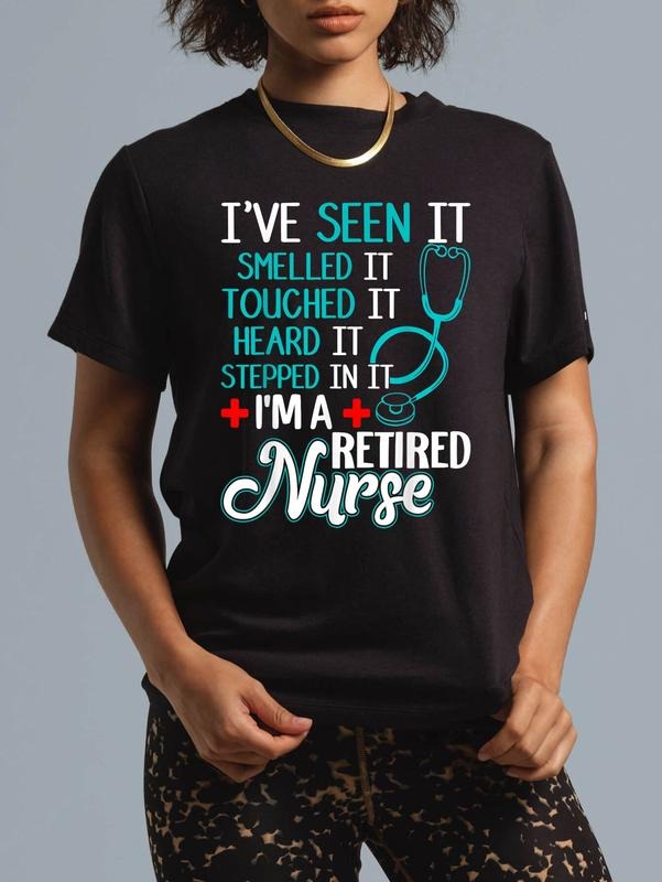 Cotton Funny Nurse Retirement Retired Casual - Adult & Kids T-Shirts, Sweatshirts & Hoodies apparel design preview 1