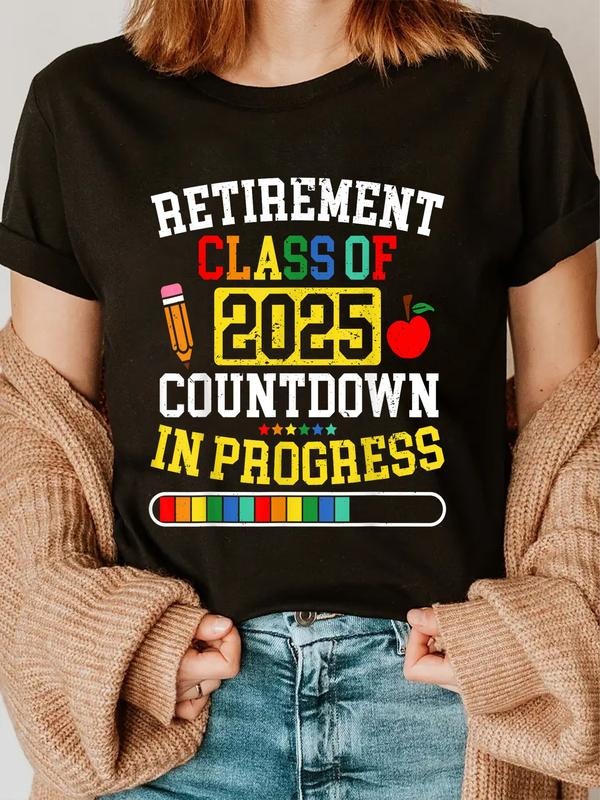 Cotton Funny Retirement Class 2025 Countdown Progress - Adult & Kids T-Shirts, Sweatshirts & Hoodies apparel design preview 1