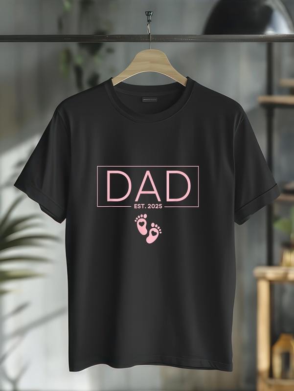 Cotton Girl Dad Est 2025 Be First Time New Daddy - Adult & Kids T-Shirts, Sweatshirts & Hoodies apparel design preview 1