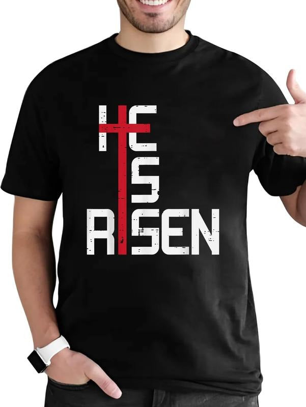 Cotton He Is Risen Cross Jesus Easter Christian - Adult & Kids T-Shirts, Sweatshirts & Hoodies apparel design preview 1