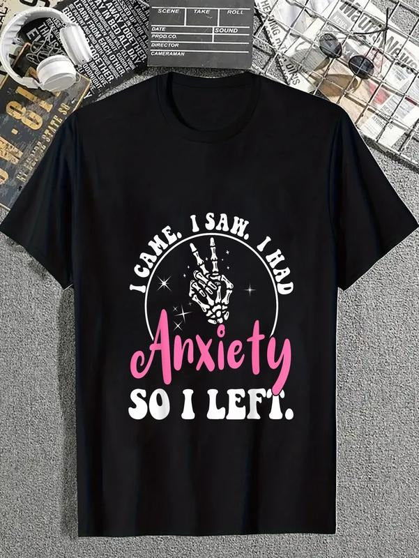 Cotton I Came Saw Had Anxiety Left Retro Casual - Adult & Kids T-Shirts, Sweatshirts & Hoodies apparel design preview 1