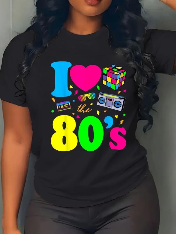 Cotton I Love 80s Clothes Party Funny Casual - Adult & Kids T-Shirts, Sweatshirts & Hoodies apparel design preview 1