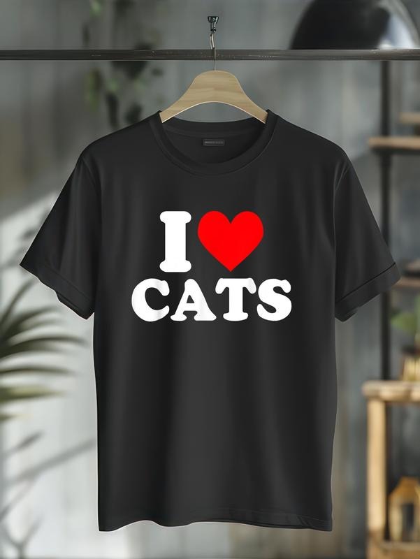 Cotton I Heart Cats Love Casual - Adult & Kids T-Shirts, Sweatshirts & Hoodies apparel design preview 1