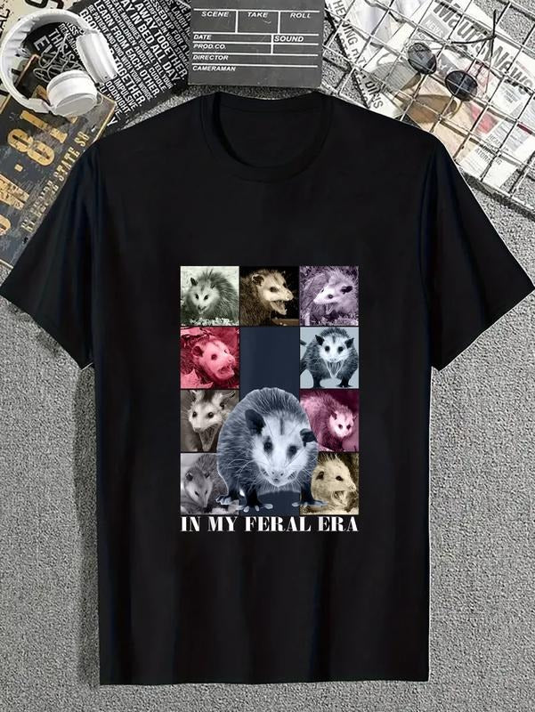 Cotton My Feral Era Funny Opossum Meme Possum Casual - Adult & Kids T-Shirts, Sweatshirts & Hoodies apparel design preview 1