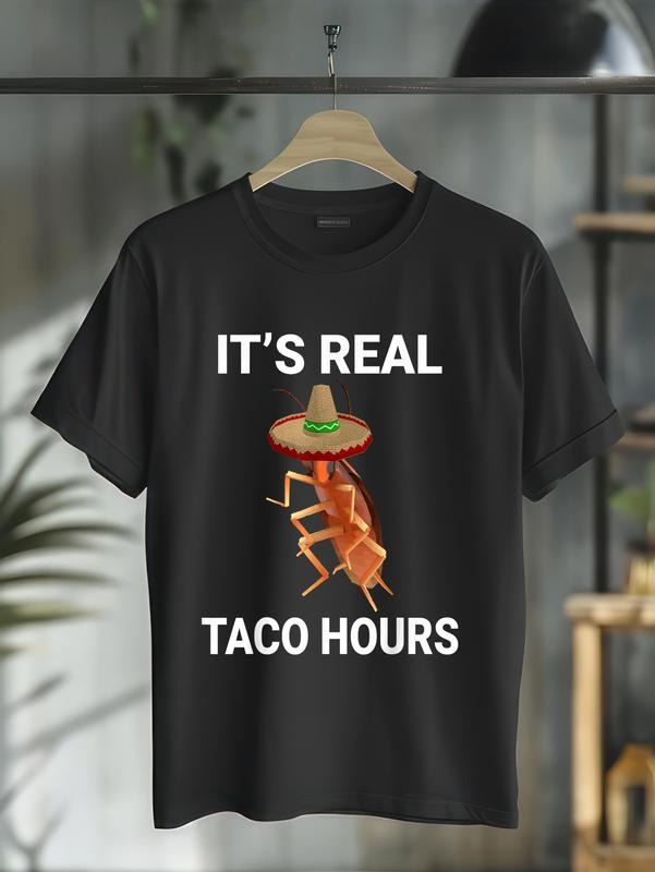 Cotton 'S Real Taco Hours Funny Dancing Cockroach - Adult & Kids T-Shirts, Sweatshirts & Hoodies apparel design preview 1