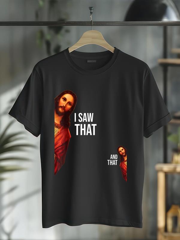 Cotton Jesus Meme I Saw That Christian Black Small - Adult & Kids T-Shirts, Sweatshirts & Hoodies apparel design preview 1