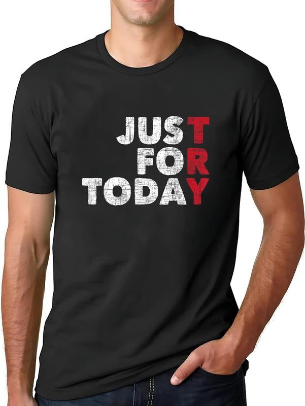 Cotton Just Today Sobriety Anniversary Sober AA NA - Adult & Kids T-Shirts, Sweatshirts & Hoodies apparel design preview 1