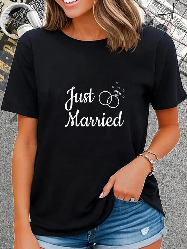 Cotton Just Married Newlywed Couples Casual - Adult & Kids T-Shirts, Sweatshirts & Hoodies apparel design preview 1
