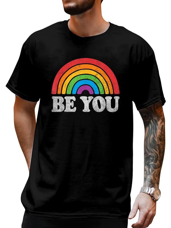 Cotton LGBTQ Be You Gay Pride LGBT Ally Rainbow Flag - Adult & Kids T-Shirts, Sweatshirts & Hoodies apparel design preview 1
