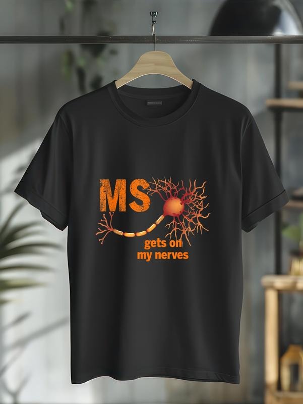 Cotton MS Get My Nerves Multiple Sclerosis Awareness - Adult & Kids T-Shirts, Sweatshirts & Hoodies apparel design preview 1