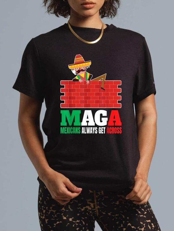 Cotton Mexicans Always Get Across Anti Funny Mexico - Adult & Kids T-Shirts, Sweatshirts & Hoodies apparel design preview 1