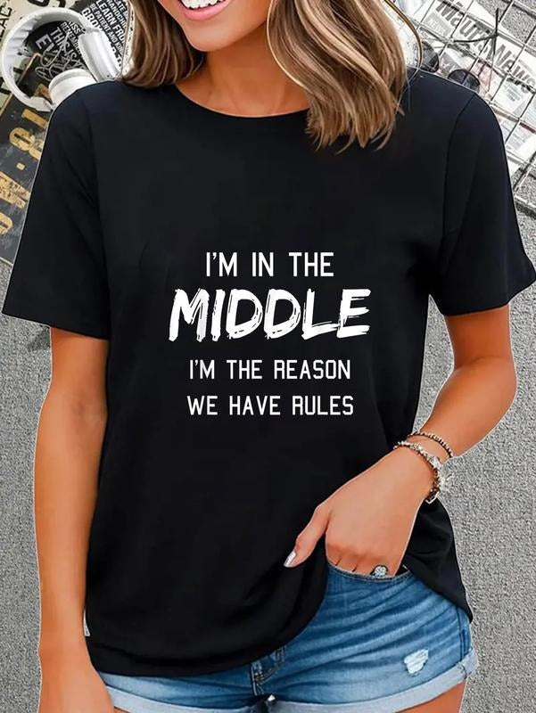 Cotton Middle Child I'M Reason We Have Rules Siblings - Adult & Kids T-Shirts, Sweatshirts & Hoodies apparel design preview 1