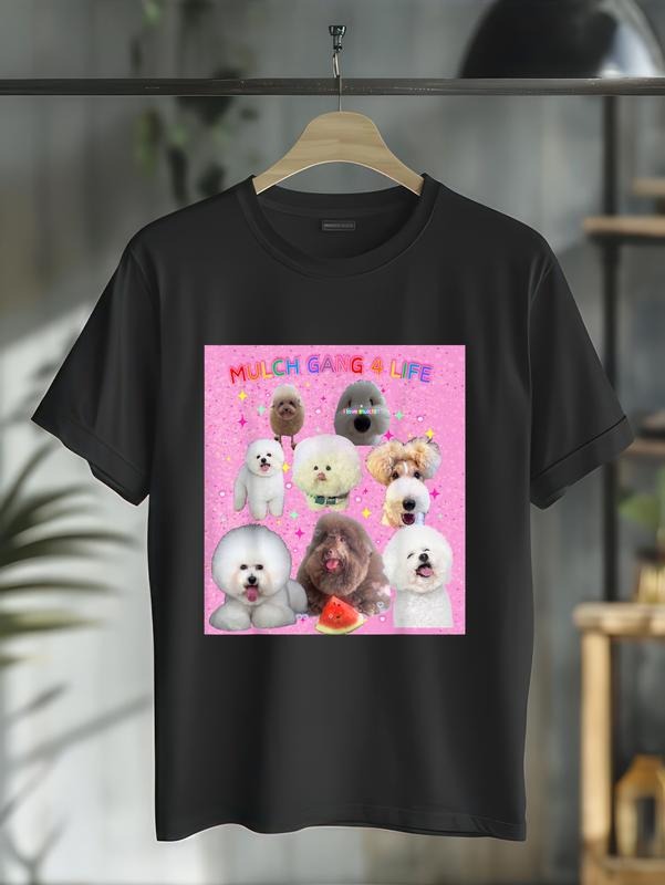 Cotton Mulch Gang 4 Life MulchMaxxing Puppy Dog Meme - Adult & Kids T-Shirts, Sweatshirts & Hoodies apparel design preview 1