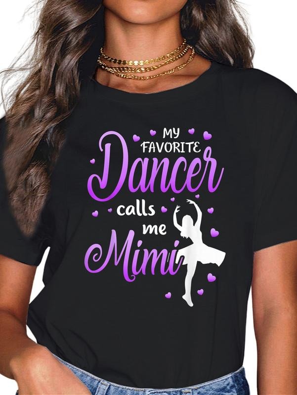 Cotton My Favorite Dancer Calls Me Mimi Dance Grandma - Adult & Kids T-Shirts, Sweatshirts & Hoodies apparel design preview 1