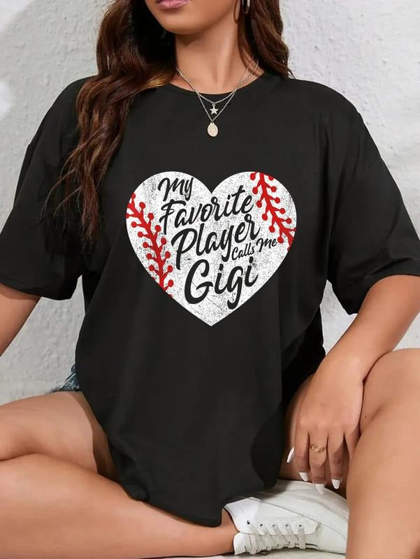 Cotton My Favorite Player Calls Me Gigi Baseball - Adult & Kids T-Shirts, Sweatshirts & Hoodies apparel design preview 1
