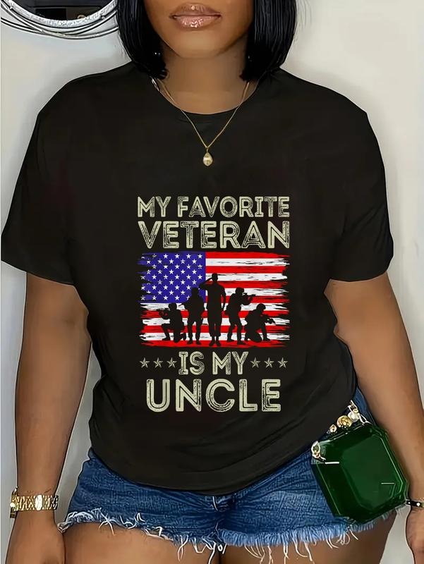 Cotton My Favorite Veteran Is Uncle American Flag - Adult & Kids T-Shirts, Sweatshirts & Hoodies apparel design preview 1