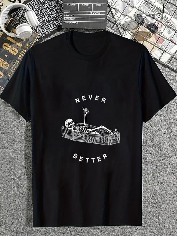 Cotton Never Better Skull Skeleton Coffin Halloween - Adult & Kids T-Shirts, Sweatshirts & Hoodies apparel design preview 1