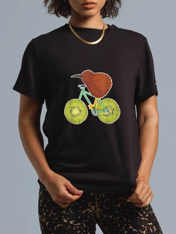 Cotton New Zealand Bicycle Kiwi Fruit Lovers Casual - Adult & Kids T-Shirts, Sweatshirts & Hoodies apparel design preview 1