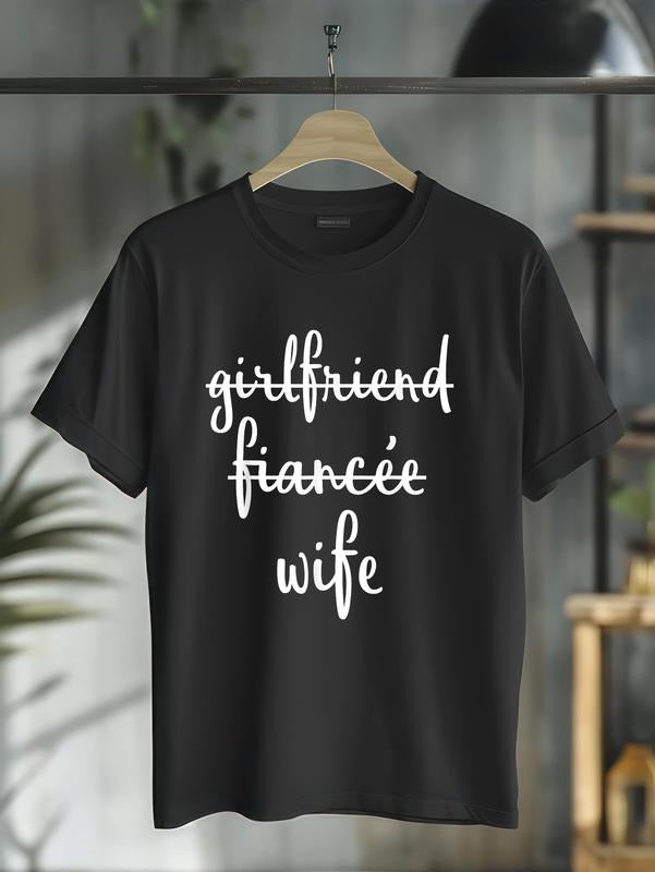 Cotton Newlywed Just Married Girlfriend Fiancee Wife - Adult & Kids T-Shirts, Sweatshirts & Hoodies apparel design preview 1
