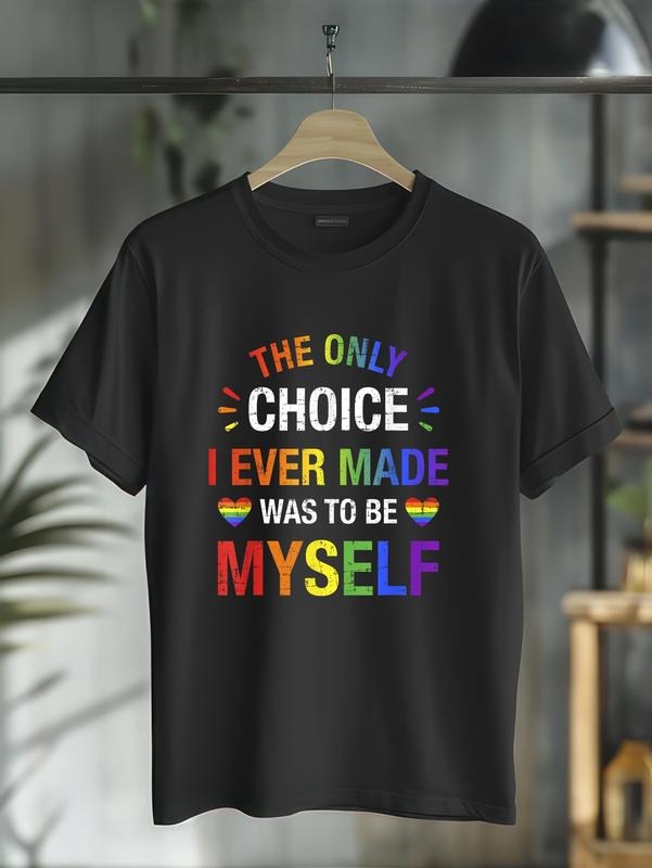 Cotton Only Choice Be Myself Gay Lesbian LGBT Pride - Adult & Kids T-Shirts, Sweatshirts & Hoodies apparel design preview 1