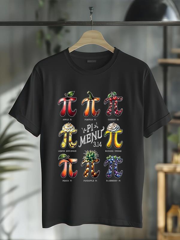 Cotton Pi Menu Day 3.14 Funny Fruit Pie Teachers Math - Adult & Kids T-Shirts, Sweatshirts & Hoodies apparel design preview 1