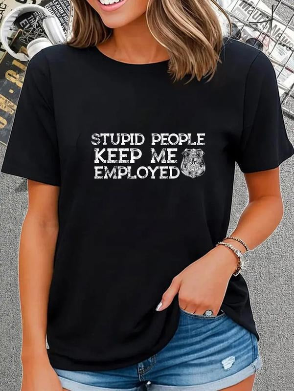 Cotton Police Officer Cop Thin Blue Funny Casual - Adult & Kids T-Shirts, Sweatshirts & Hoodies apparel design preview 1