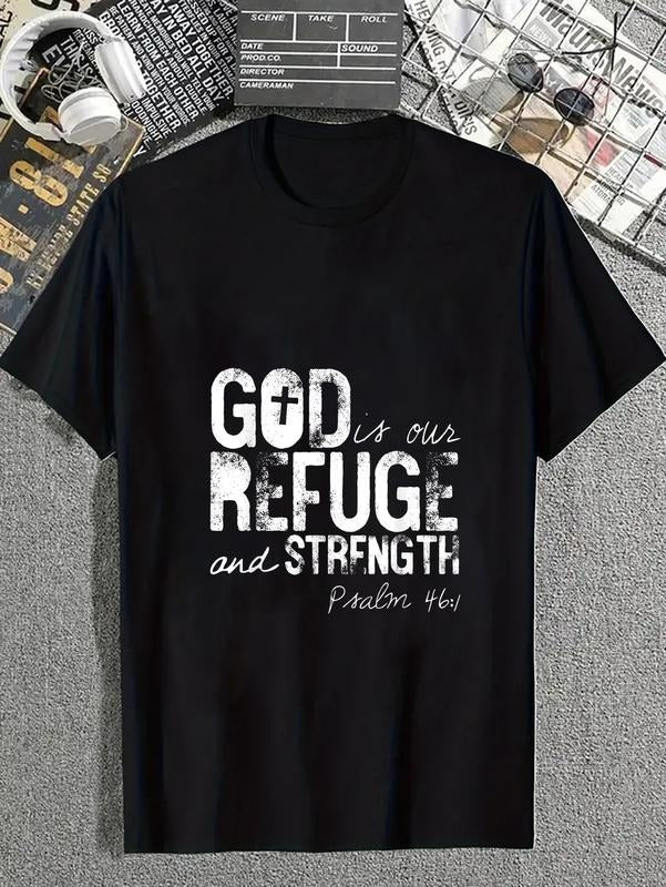 Cotton Psalm 46:1 God Is Our Refuge Jesus Christian - Adult & Kids T-Shirts, Sweatshirts & Hoodies apparel design preview 1