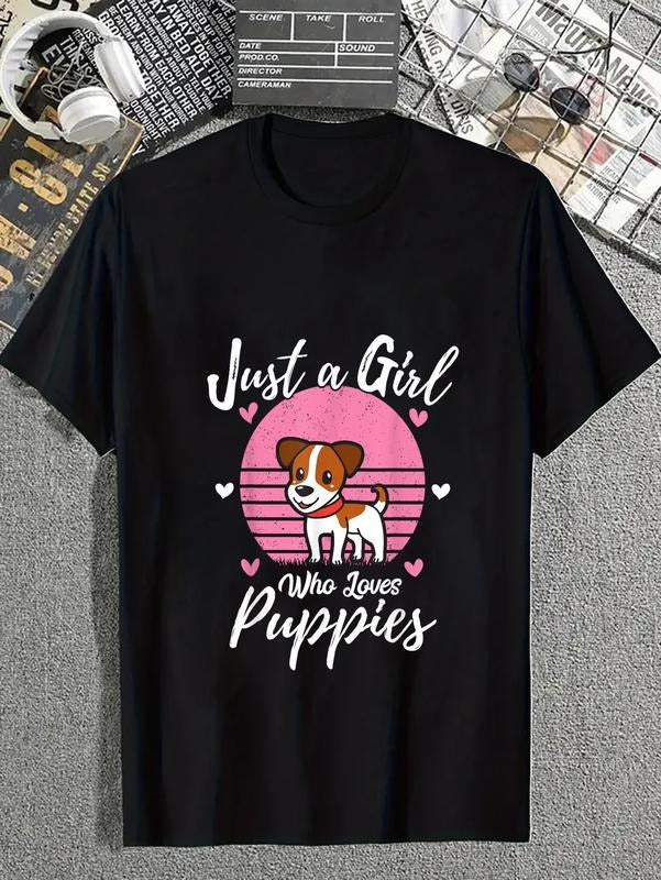 Cotton Puppy Dog Lover Just Girl Who Loves Puppies - Adult & Kids T-Shirts, Sweatshirts & Hoodies apparel design preview 1
