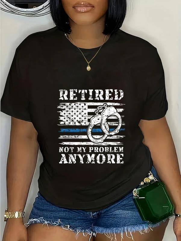 Cotton Retired Police Officer Retirement Funny Casual - Adult & Kids T-Shirts, Sweatshirts & Hoodies apparel design preview 1