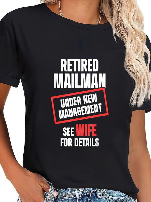 Cotton Retired Postal Worker Management Wife Mailman - Adult & Kids T-Shirts, Sweatshirts & Hoodies apparel design preview 1