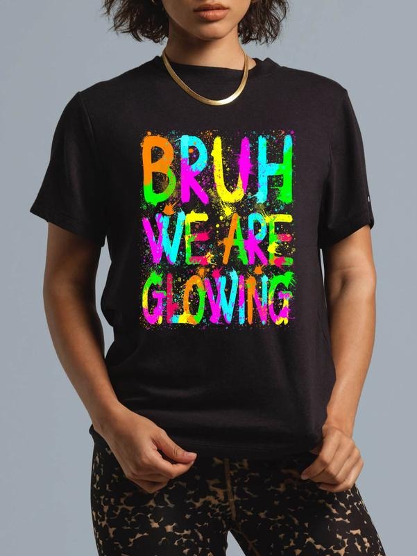 Cotton Retro Bruh We Are Glowing My Era Colorful - Adult & Kids T-Shirts, Sweatshirts & Hoodies apparel design preview 1