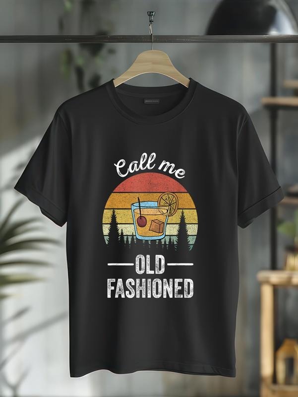 Cotton Retro Call Me Old Fashioned Whiskey Wisconsin - Adult & Kids T-Shirts, Sweatshirts & Hoodies apparel design preview 1