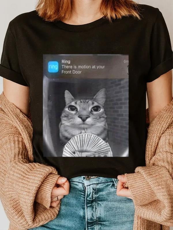 Cotton Ring Cat Motion Meme Casual - Adult & Kids T-Shirts, Sweatshirts & Hoodies apparel design preview 1