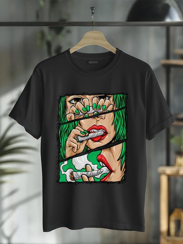 Cotton Roll Lick Smoke Marijuana Pot Weed Casual - Adult & Kids T-Shirts, Sweatshirts & Hoodies apparel design preview 1