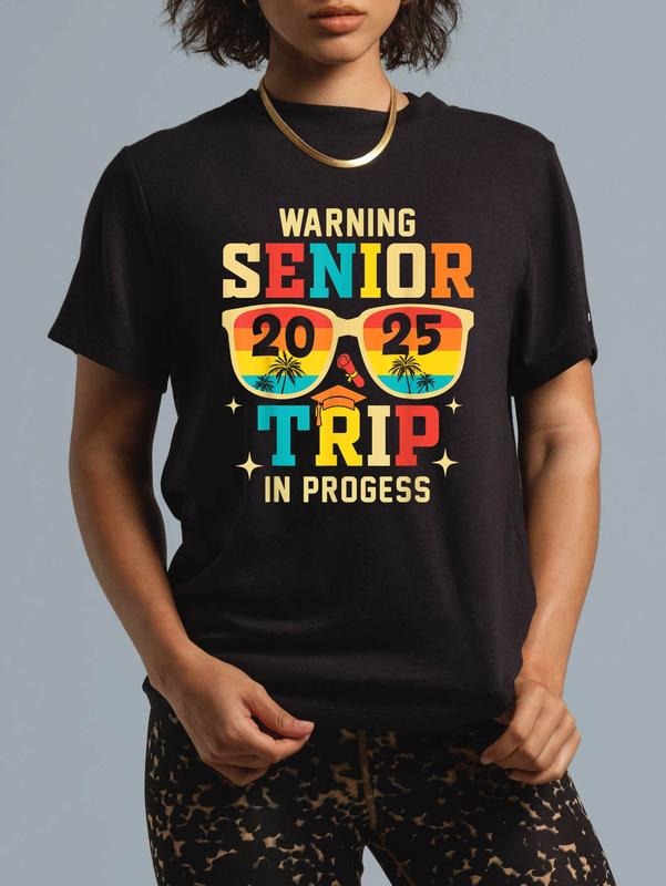 Cotton Senior Trip 2025 Warning Progress Graduation - Adult & Kids T-Shirts, Sweatshirts & Hoodies apparel design preview 1
