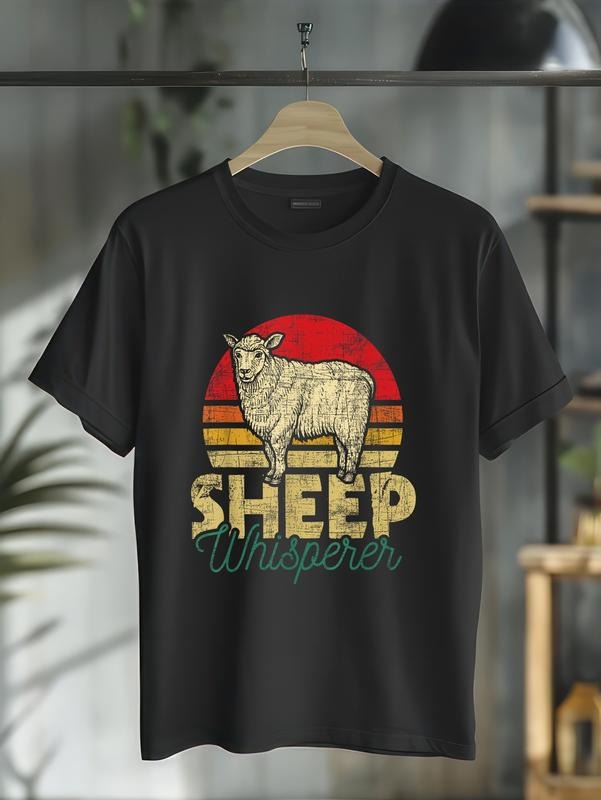 Cotton Sheep Whisperer Flock Herd Farmer Homestead - Adult & Kids T-Shirts, Sweatshirts & Hoodies apparel design preview 1