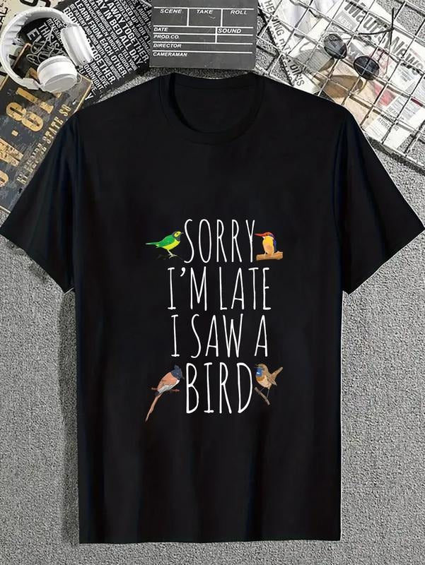 Cotton Sorry I'M Late I Saw Bird Cute Lover Birding - Adult & Kids T-Shirts, Sweatshirts & Hoodies apparel design preview 1