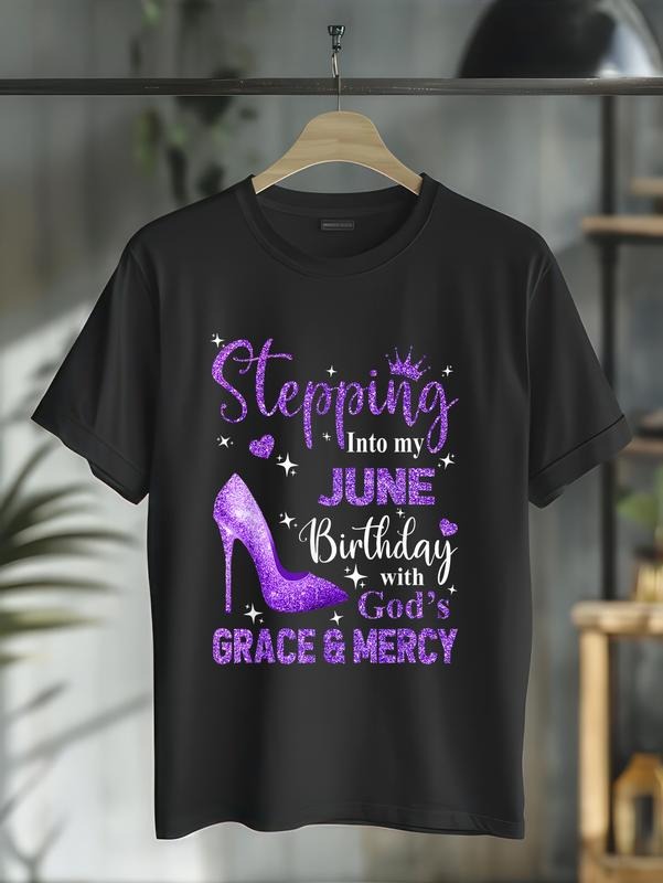 Cotton Stepping My June God'S Grace Mercy Casual - Adult & Kids T-Shirts, Sweatshirts & Hoodies apparel design preview 1