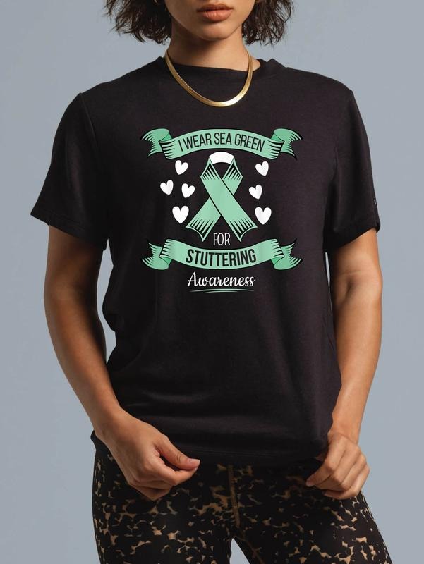 Cotton Stuttering Awareness Month Casual - Adult & Kids T-Shirts, Sweatshirts & Hoodies apparel design preview 1