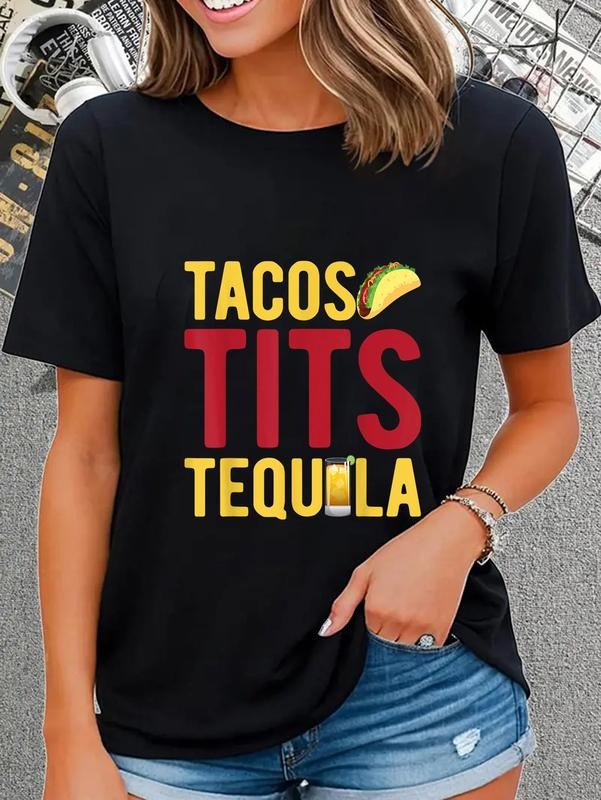 Cotton Tacos Tits Tequila Funny Drinking Casual - Adult & Kids T-Shirts, Sweatshirts & Hoodies apparel design preview 1