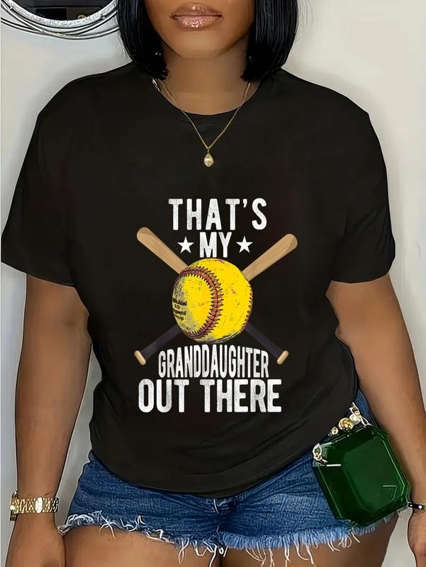 Cotton That'S My Granddaughter Out There Softball - Adult & Kids T-Shirts, Sweatshirts & Hoodies apparel design preview 1