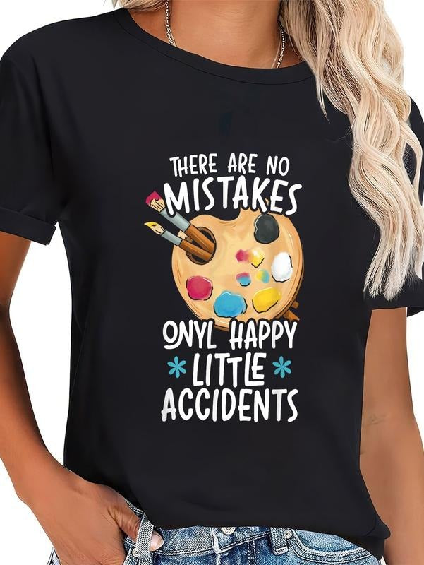 Cotton There Are No Mistakes Only Happy Little - Adult & Kids T-Shirts, Sweatshirts & Hoodies apparel design preview 1