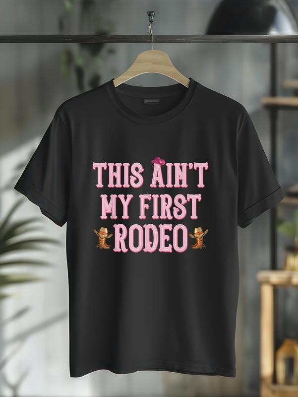 Cotton This Ain'T My First Rodeo Cowgirl Casual - Adult & Kids T-Shirts, Sweatshirts & Hoodies apparel design preview 1